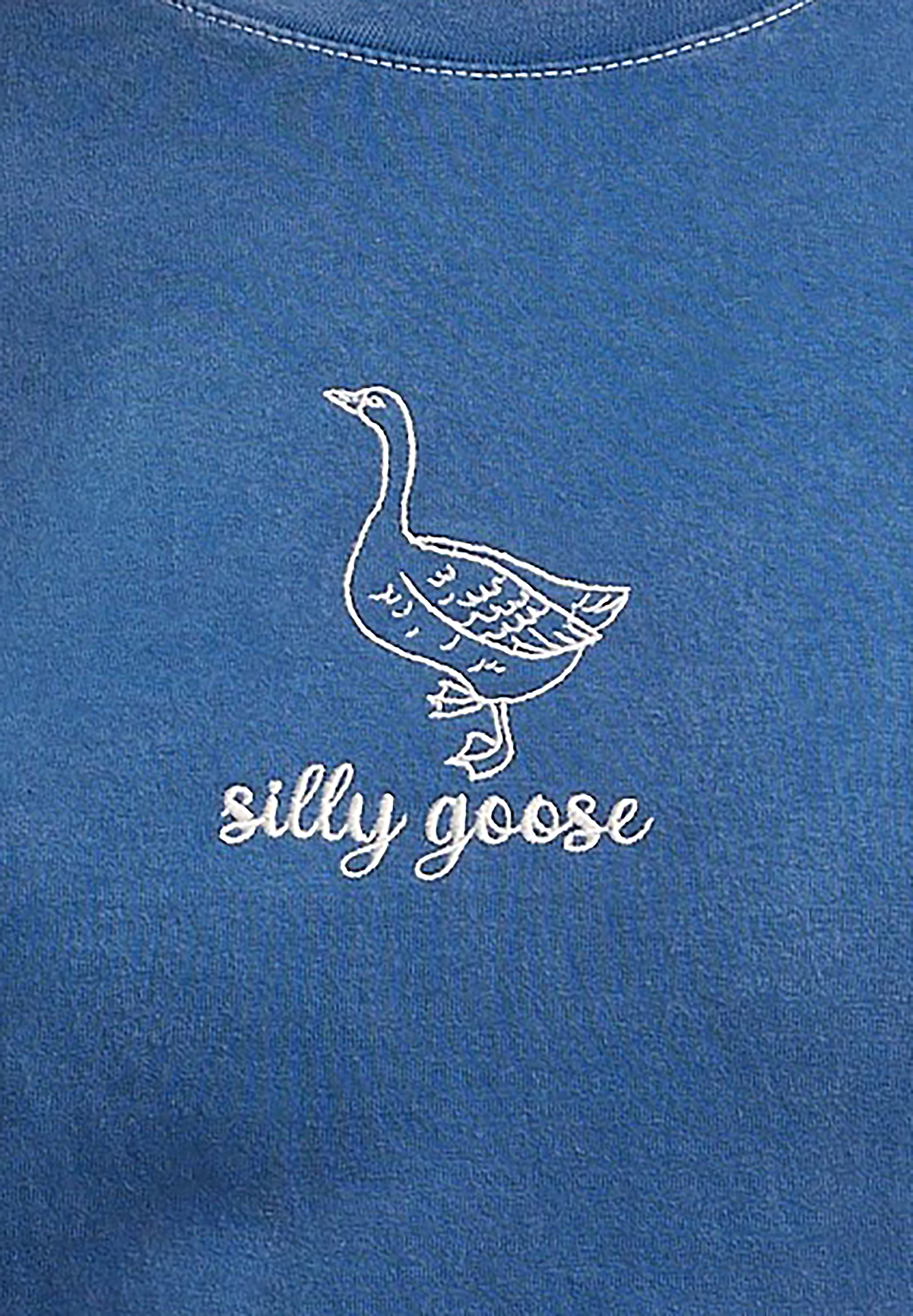 Silly Goose Relaxed Graphic Tee, BLUE, large