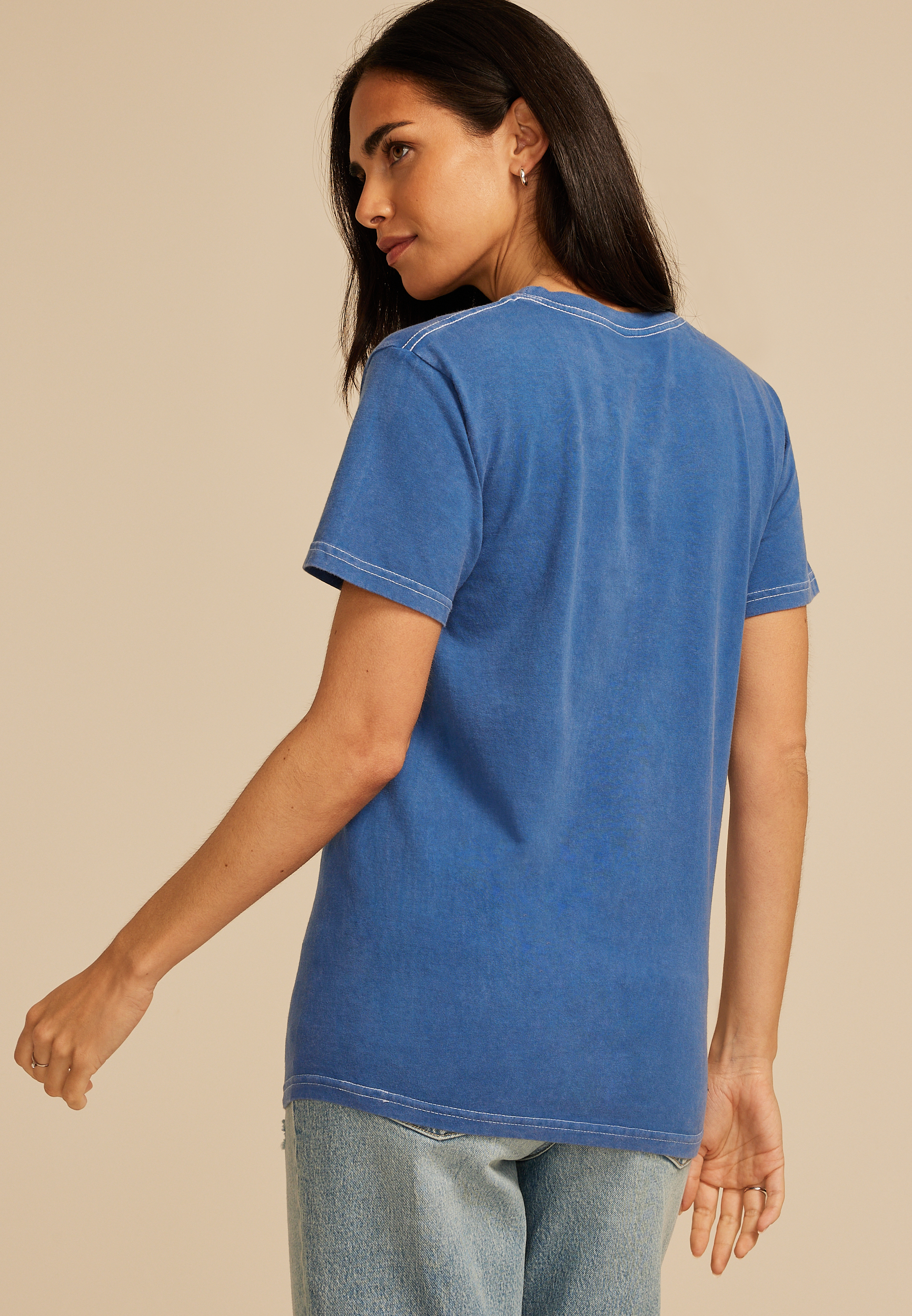 Silly Goose Relaxed Graphic Tee, BLUE, large