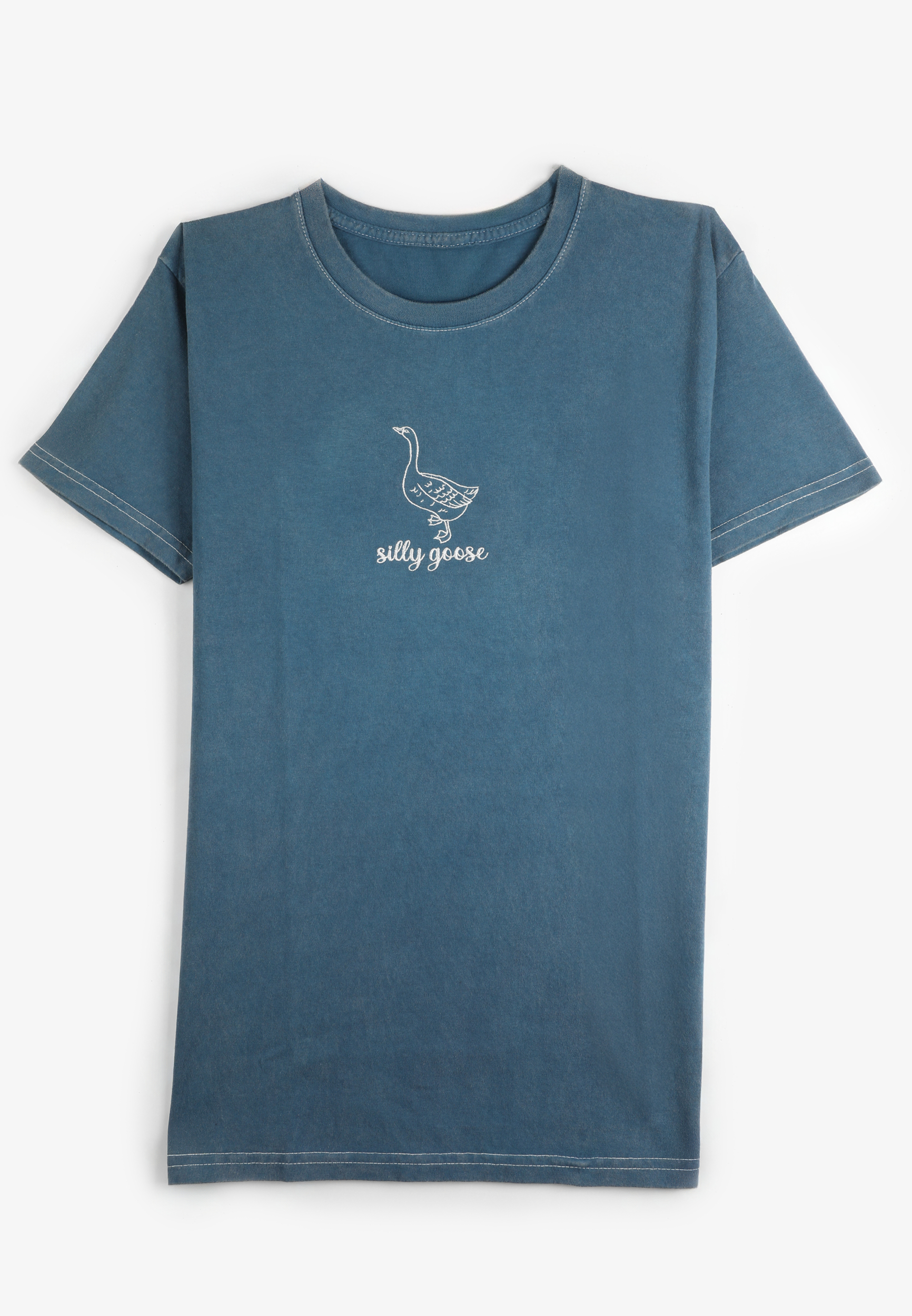 Silly Goose Relaxed Graphic Tee, BLUE, large