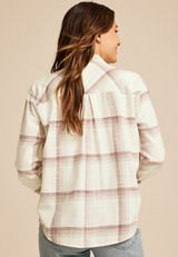 Shorty Utility Plaid Button Down Shirt, C2867, small