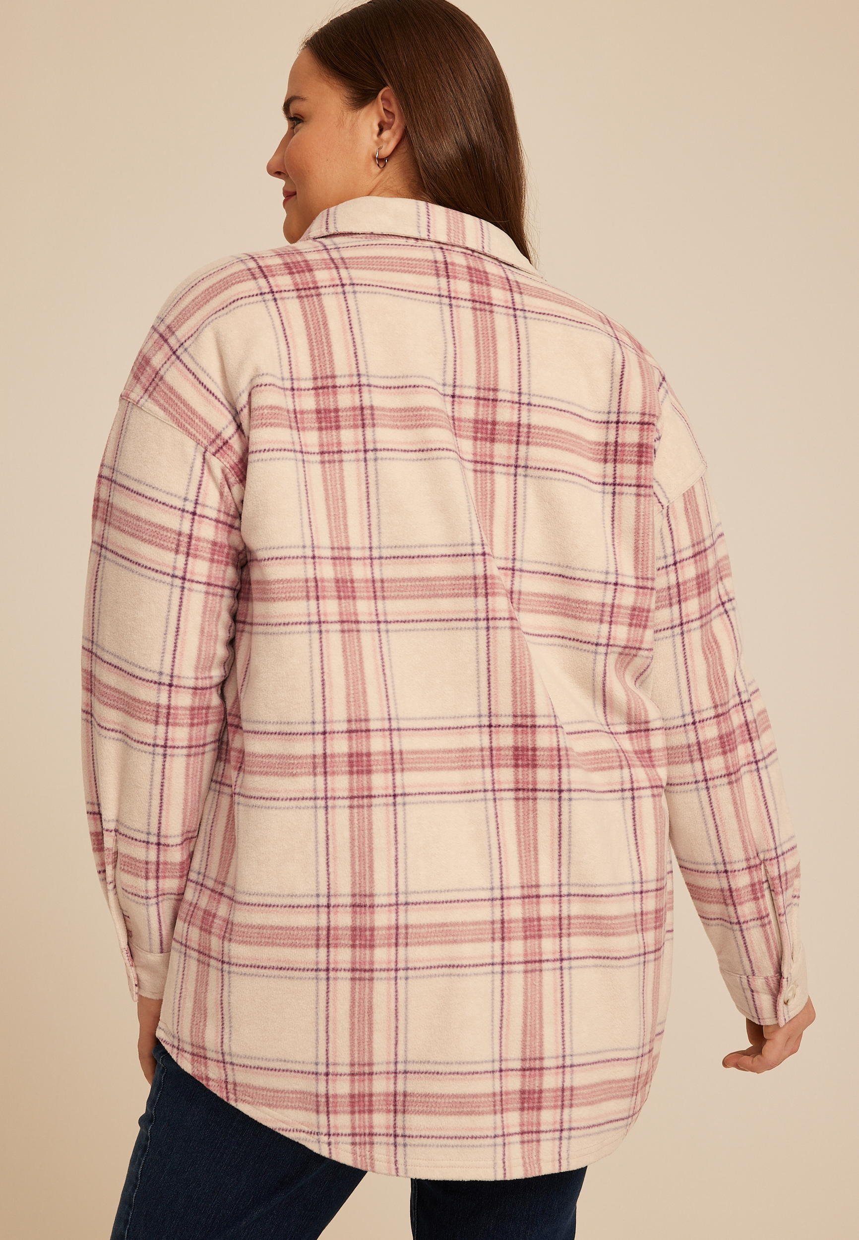 Plus Size Wilder Fleece Shacket, C1524, large