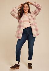 Plus Size Wilder Fleece Shacket, C1524, small