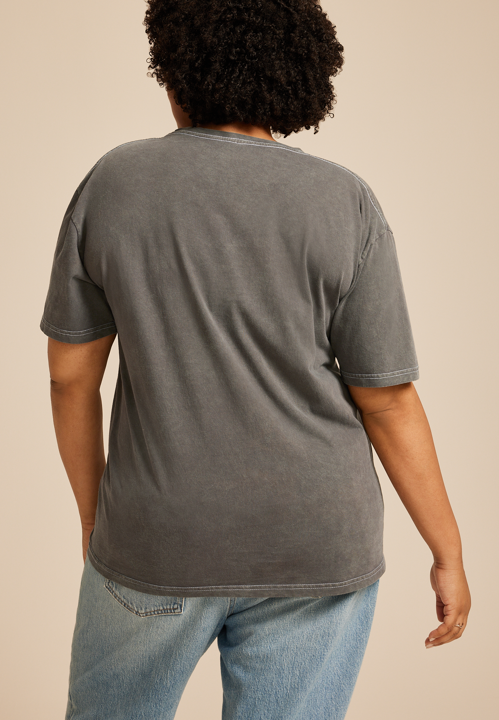 Plus Size Mama Floral Embroidered Relaxed Graphic Tee, C829, large