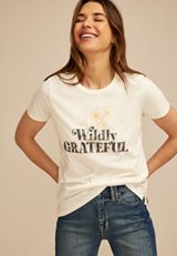 Wildly Grateful Classic Fit Graphic Tee, C2789, small