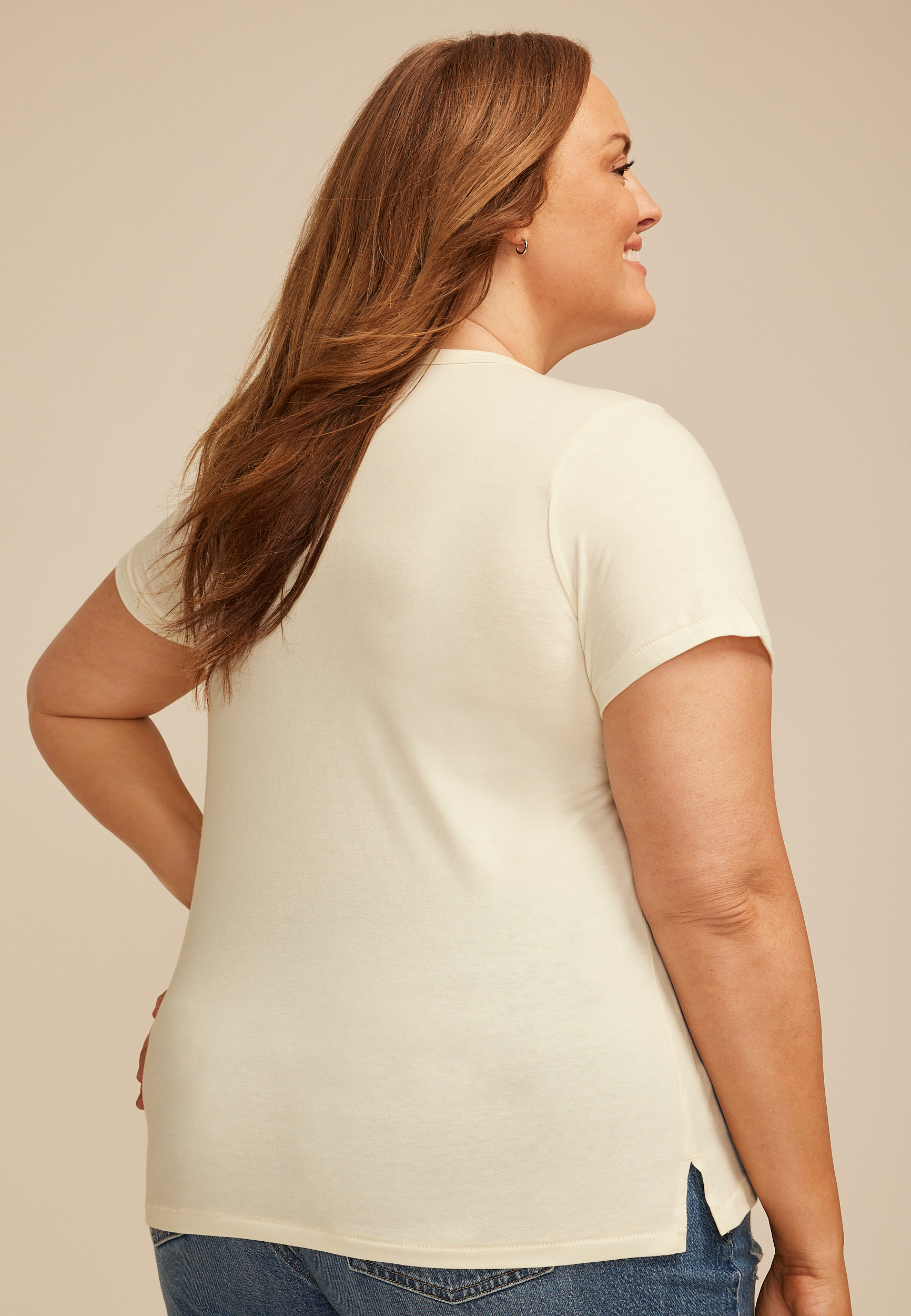 Plus Size Wildly Grateful Classic Fit Graphic Tee, , large