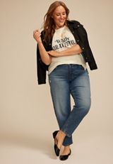 Plus Size Wildly Grateful Classic Fit Graphic Tee, , small
