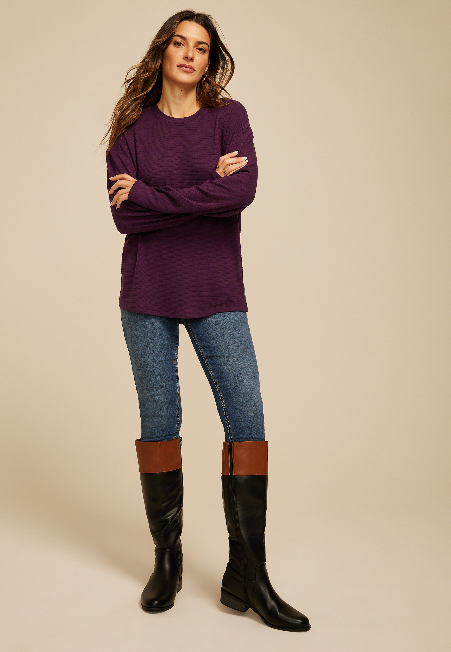 24/7 Ottoman Rib Long Sleeve Tee