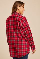 Plus Size Wilder Fleece Shacket, C7044, small