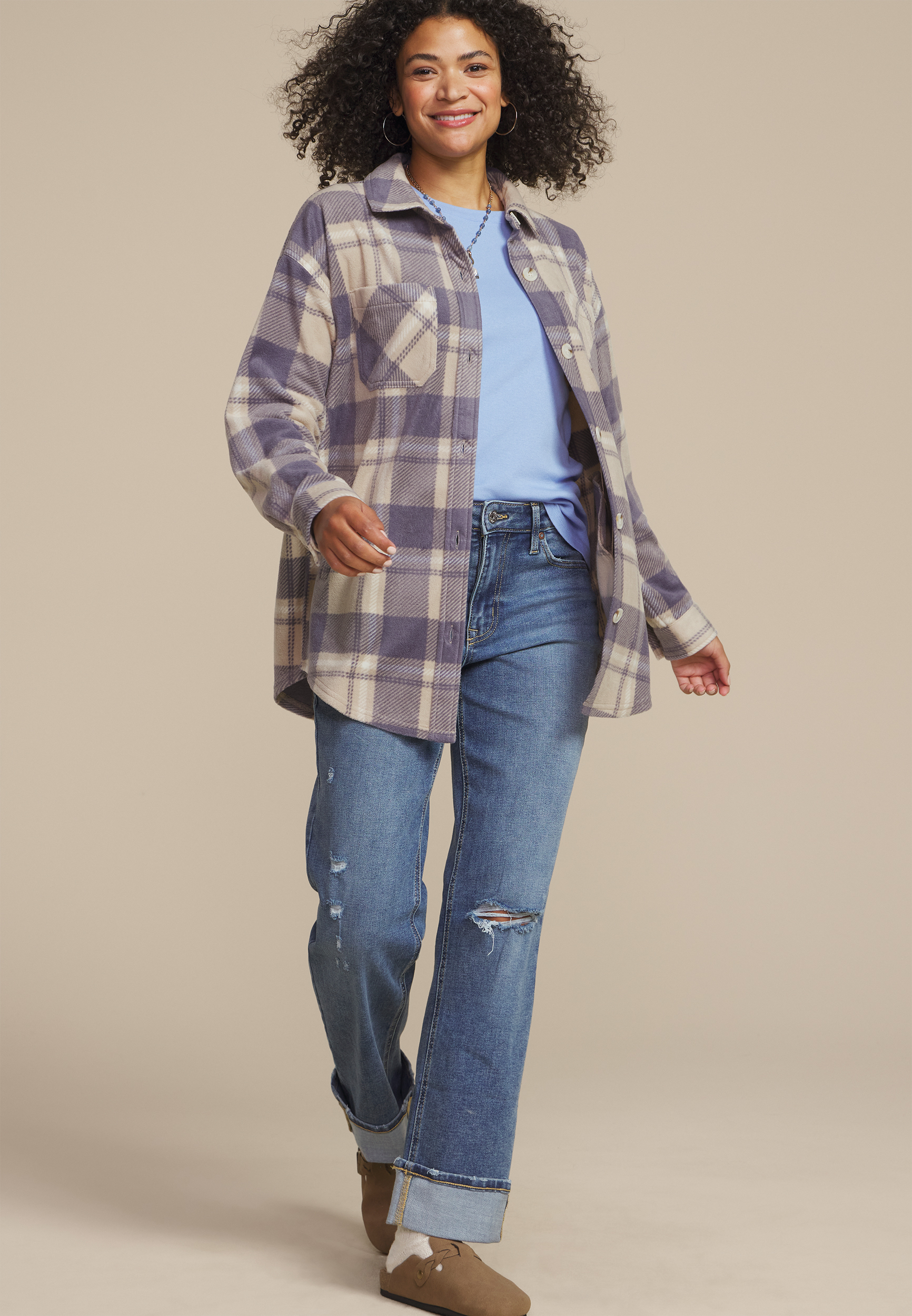 Wilder Fleece Shacket, C5885, large