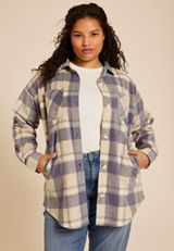 Plus Size Wilder Fleece Shacket, C5885, small