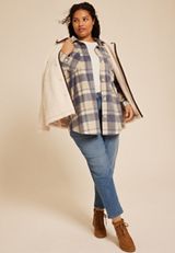 Plus Size Wilder Fleece Shacket, C5885, small