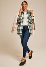 Wilder Fleece Shacket, MYRTL GREEN COMBO, small