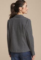 Gray Moto Blazer Jacket, C125, small
