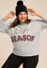 Plus Size Cozy Season Relaxed Fit Sweatshirt, , small