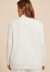 Plus Size Dream Fleece Mock Neck Sweatshirt, LIGHT HEATHER GRAY, small