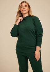 Plus Size Dream Fleece Mock Neck Sweatshirt, C1037, small