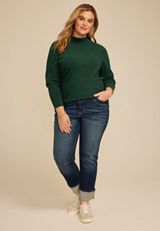 Plus Size Dream Fleece Mock Neck Sweatshirt, C1037, small