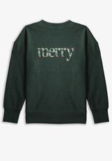 Merry Embroidered Relaxed Fit Sweatshirt, , small