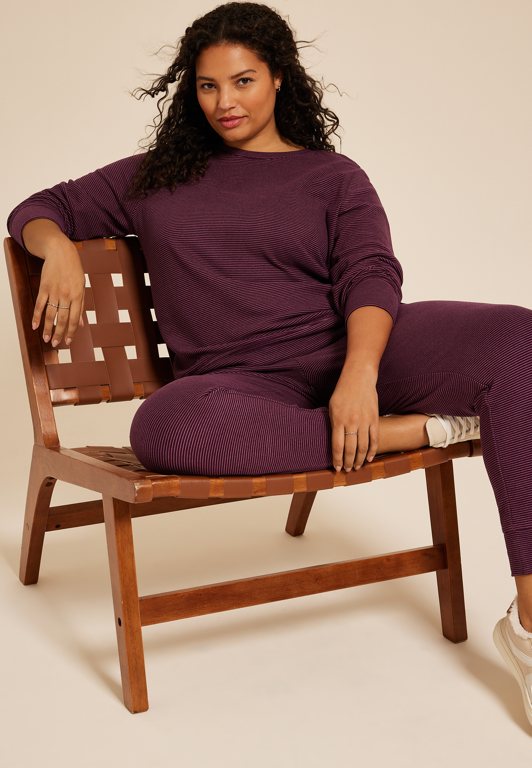 Plus Size Dream Fleece Crew Neck Sweatshirt, POTENT PURPLE, large