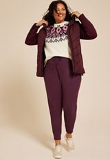 Plus Size Dream Fleece Jogger, POTENT PURPLE, small