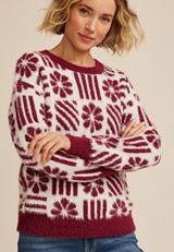 Fuzzy Geometric Sweater, C1735, small