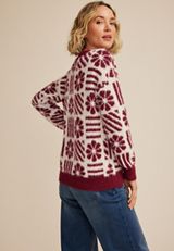 Fuzzy Geometric Sweater, C1735, small