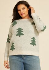 Plus Size Evergreen Teddy Knit Sweater, C3986, small