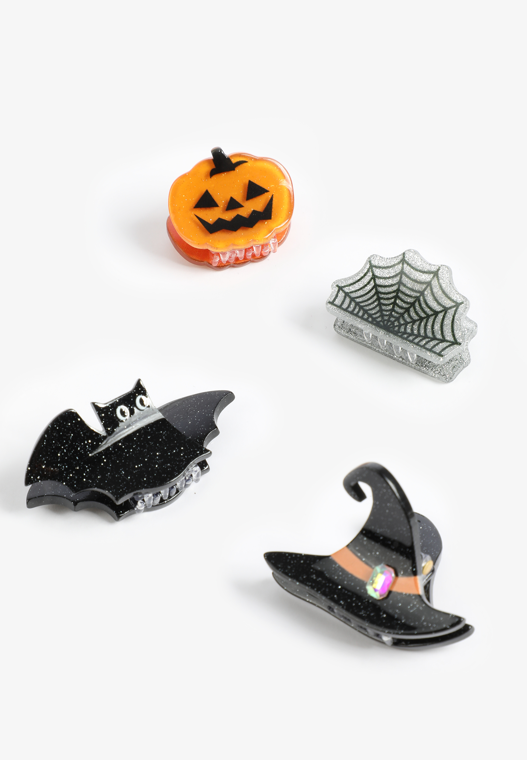 4 Pack Halloween Claw Hair Clips