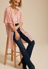 Lace Stretch Kimono, C286, small