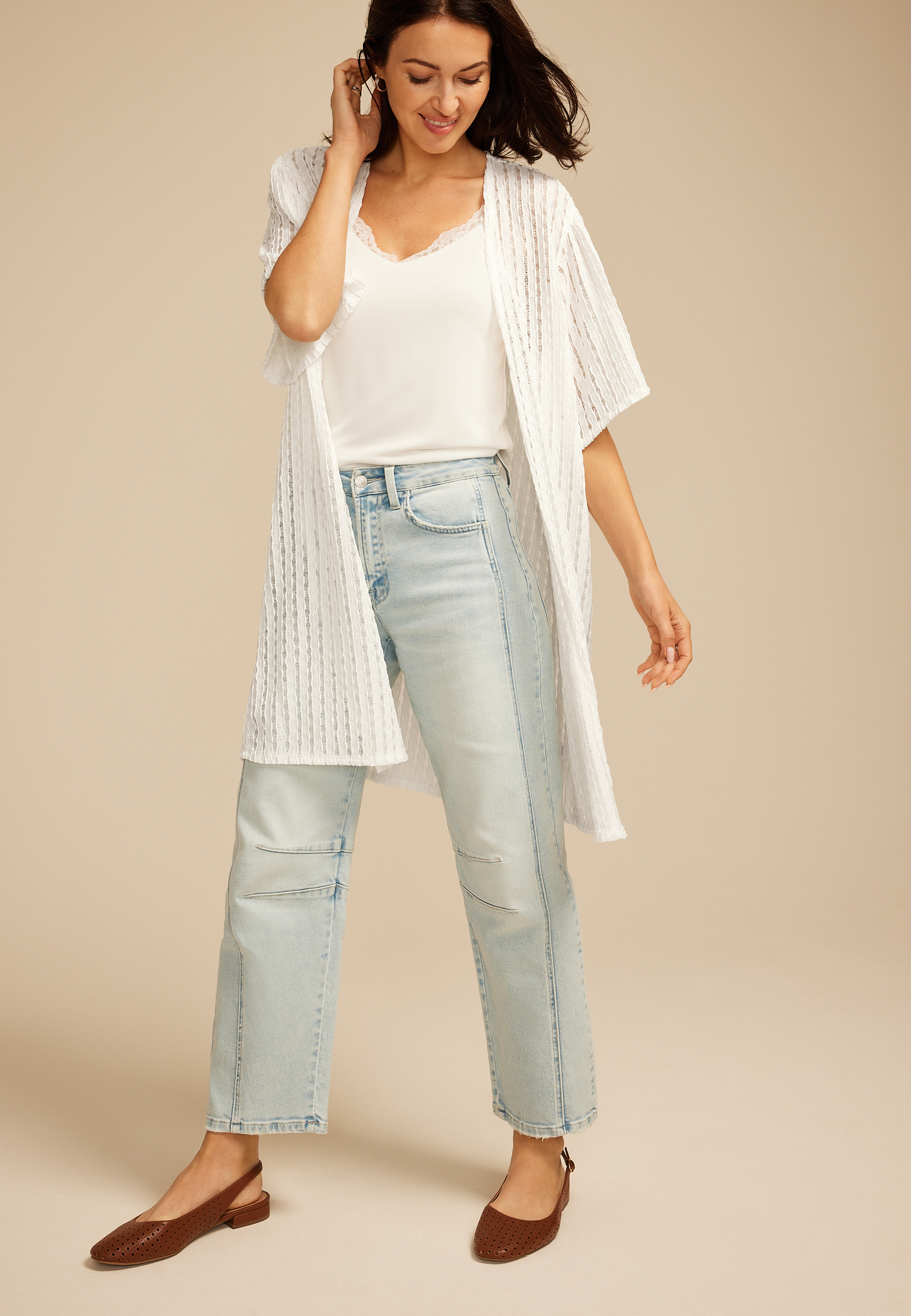 Lace Stretch Kimono