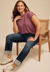 Plus Size 24/7 Textured Clara Tee, C6578, small