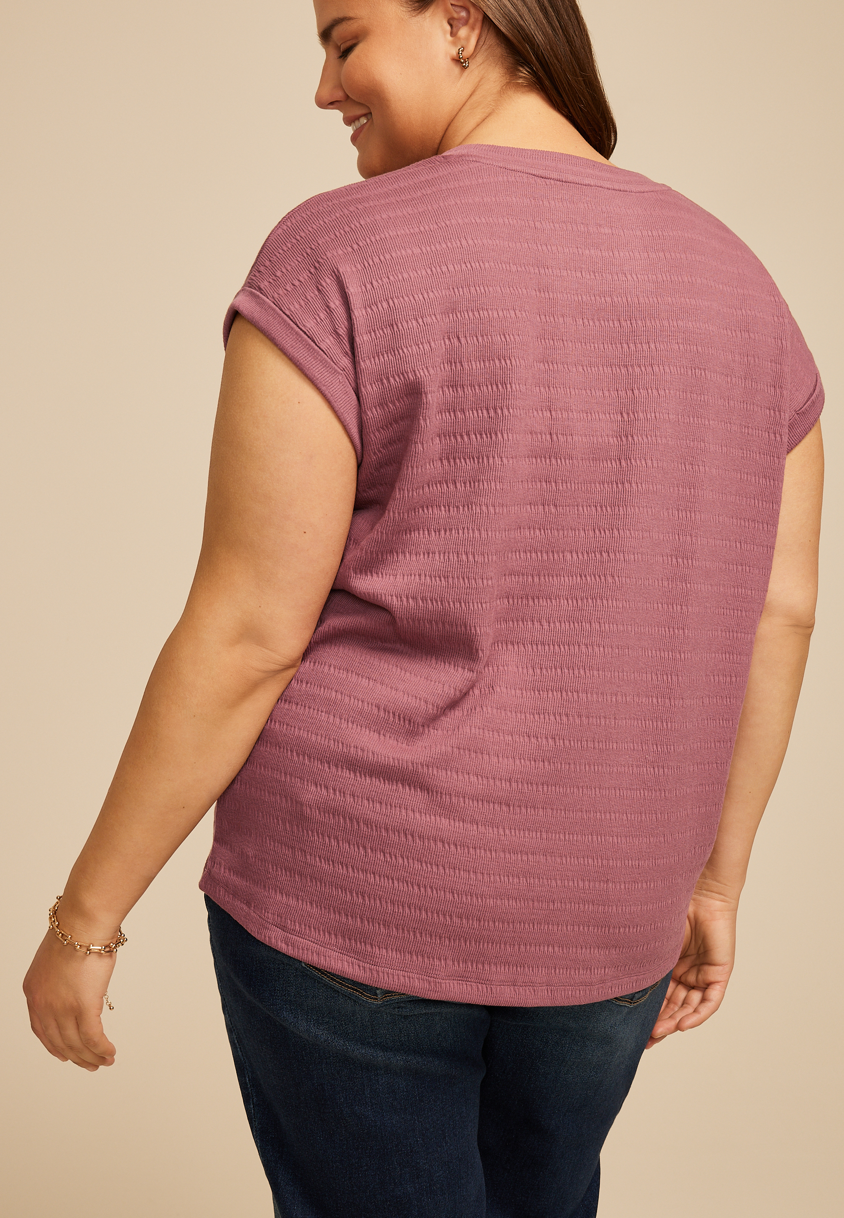 Plus Size 24/7 Textured Clara Tee, C6578, large