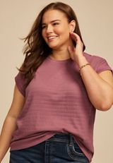 Plus Size 24/7 Textured Clara Tee, C6578, small