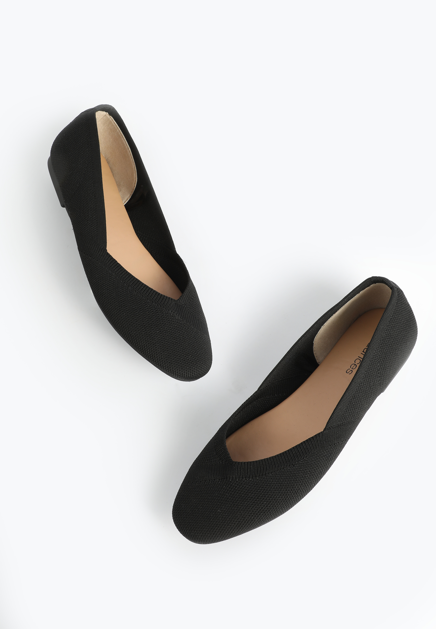 SuperCush Violet Knit Ballet Flat, BLACK, large