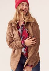 Cognac Shearling Jacket, COGNAC, small
