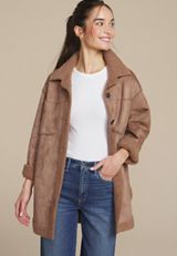 Cognac Shearling Jacket, COGNAC, small
