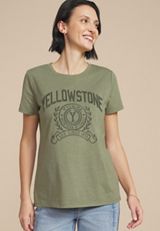 Yellowstone Embroidered Classic Fit Graphic Tee, C186, small
