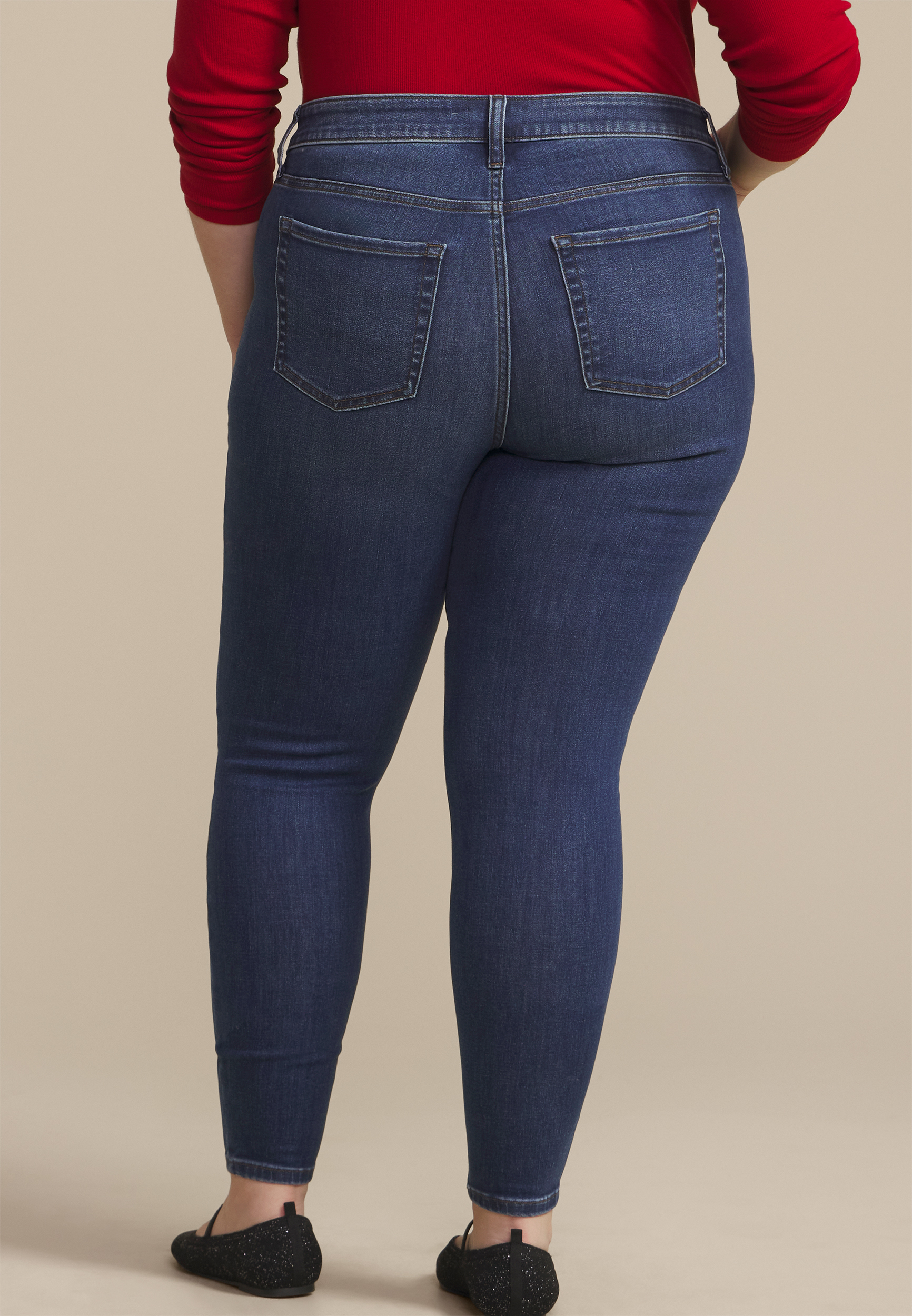 Plus Size m jeans by maurices&trade; Dark Cool Comfort Sparkle High Rise Jegging, C258, large
