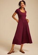 24/7 Scoop Neck Wide Leg Jumpsuit, TAWNY PORT, small