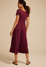 24/7 Scoop Neck Wide Leg Jumpsuit, TAWNY PORT, small