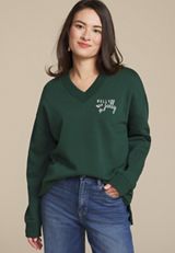 Willowsoft Holly Jolly Relaxed Fit Sweatshirt, , small