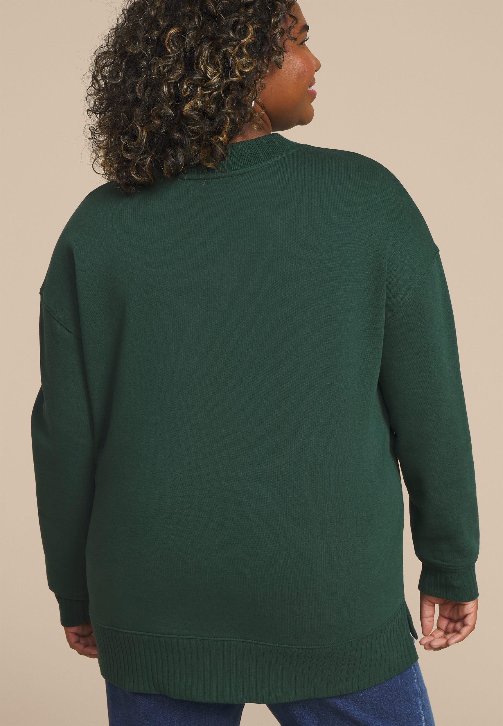 Plus Size Willowsoft Holly Jolly Relaxed Fit Sweatshirt, , large