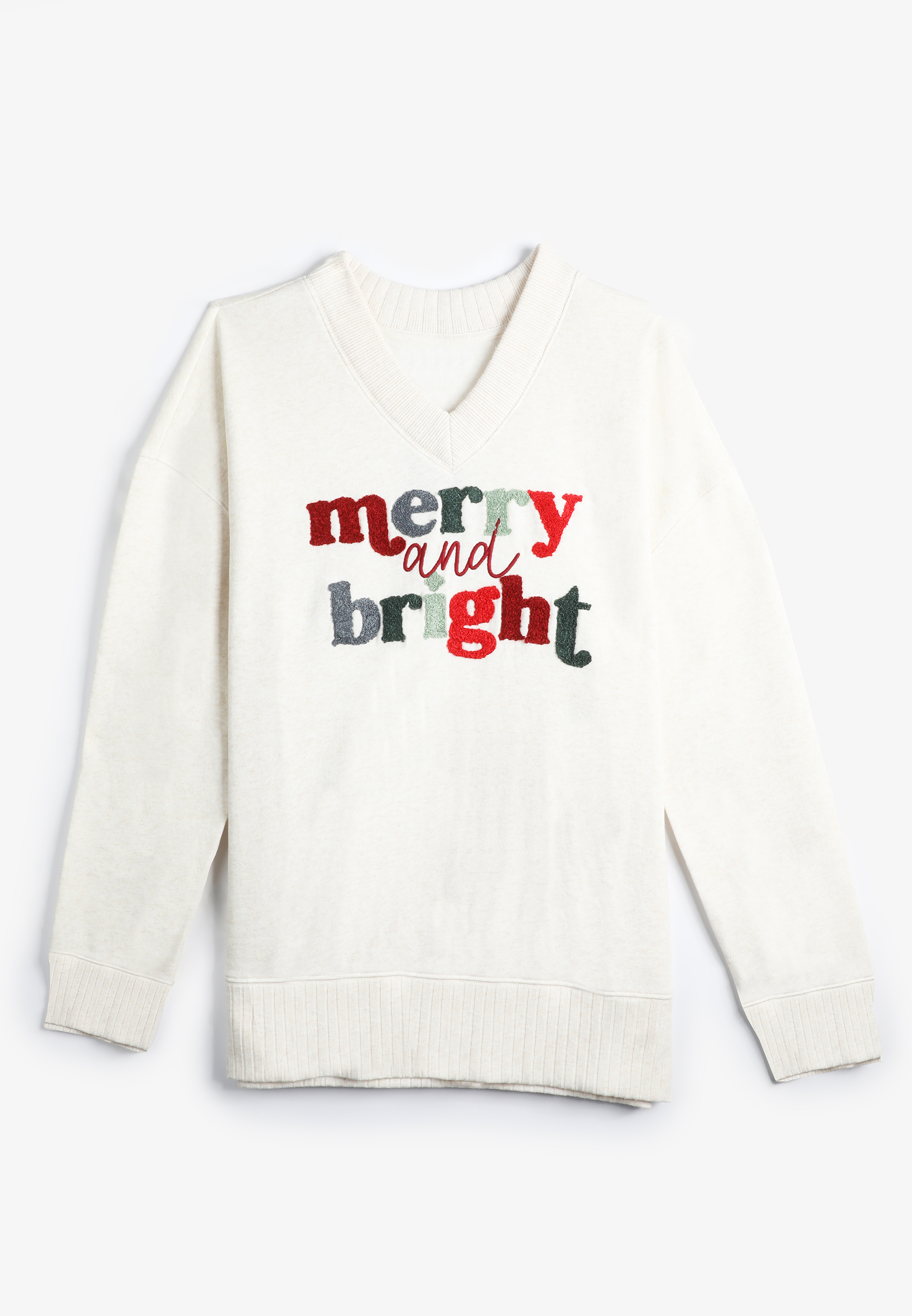 Plus Size Willowsoft Merry And Bright Relaxed Fit Sweatshirt, , large