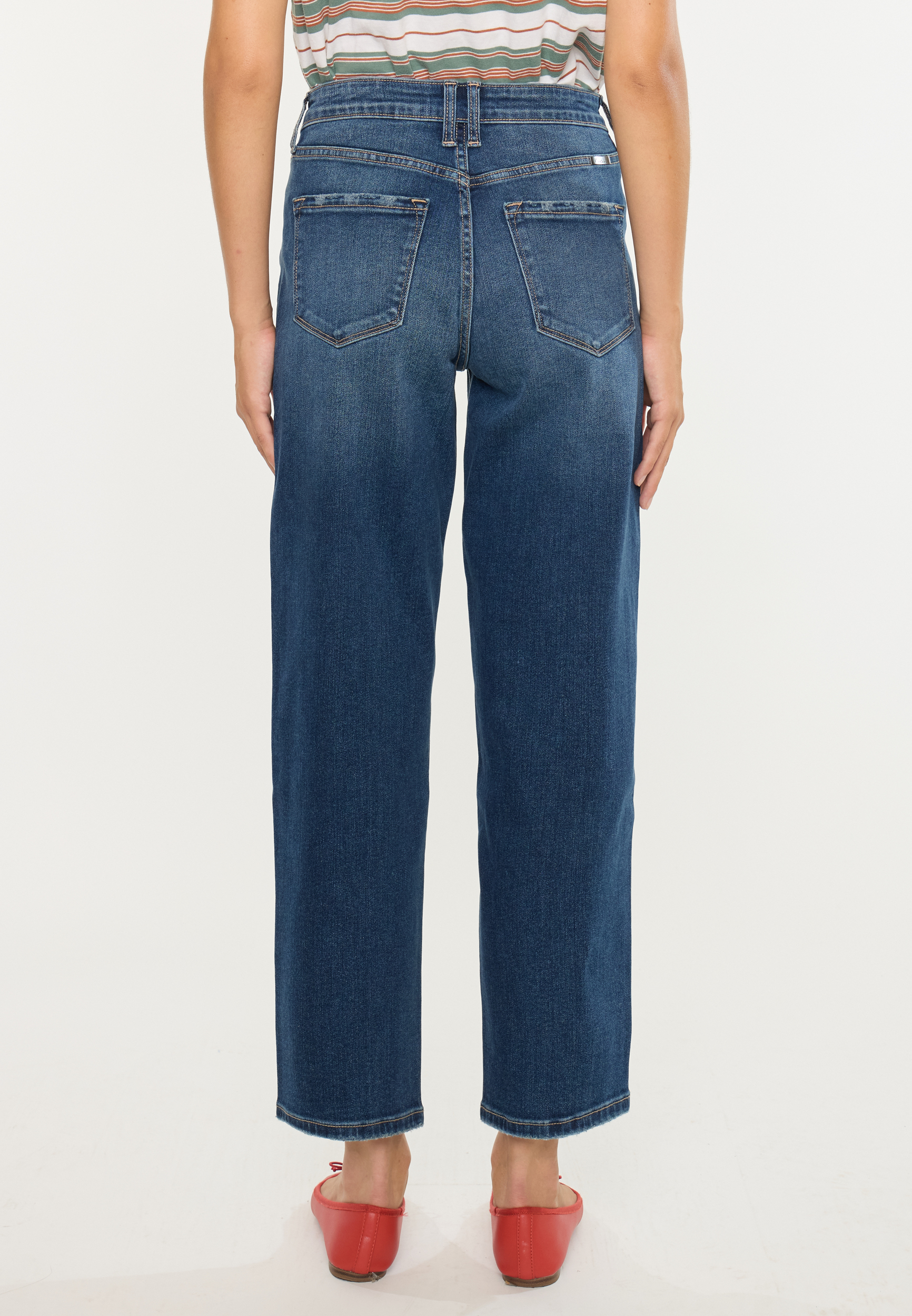 KanCan&trade; Super High Rise Slim Barrel Jean, DARK SANDBLAST, large