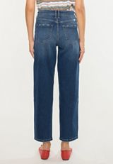KanCan&trade; Super High Rise Slim Barrel Jean, DARK SANDBLAST, small