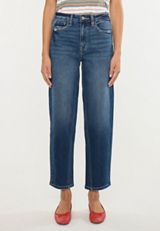 KanCan&trade; Super High Rise Slim Barrel Jean, DARK SANDBLAST, small