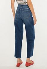 KanCan&trade; Super High Rise Slim Barrel Jean, DARK SANDBLAST, small
