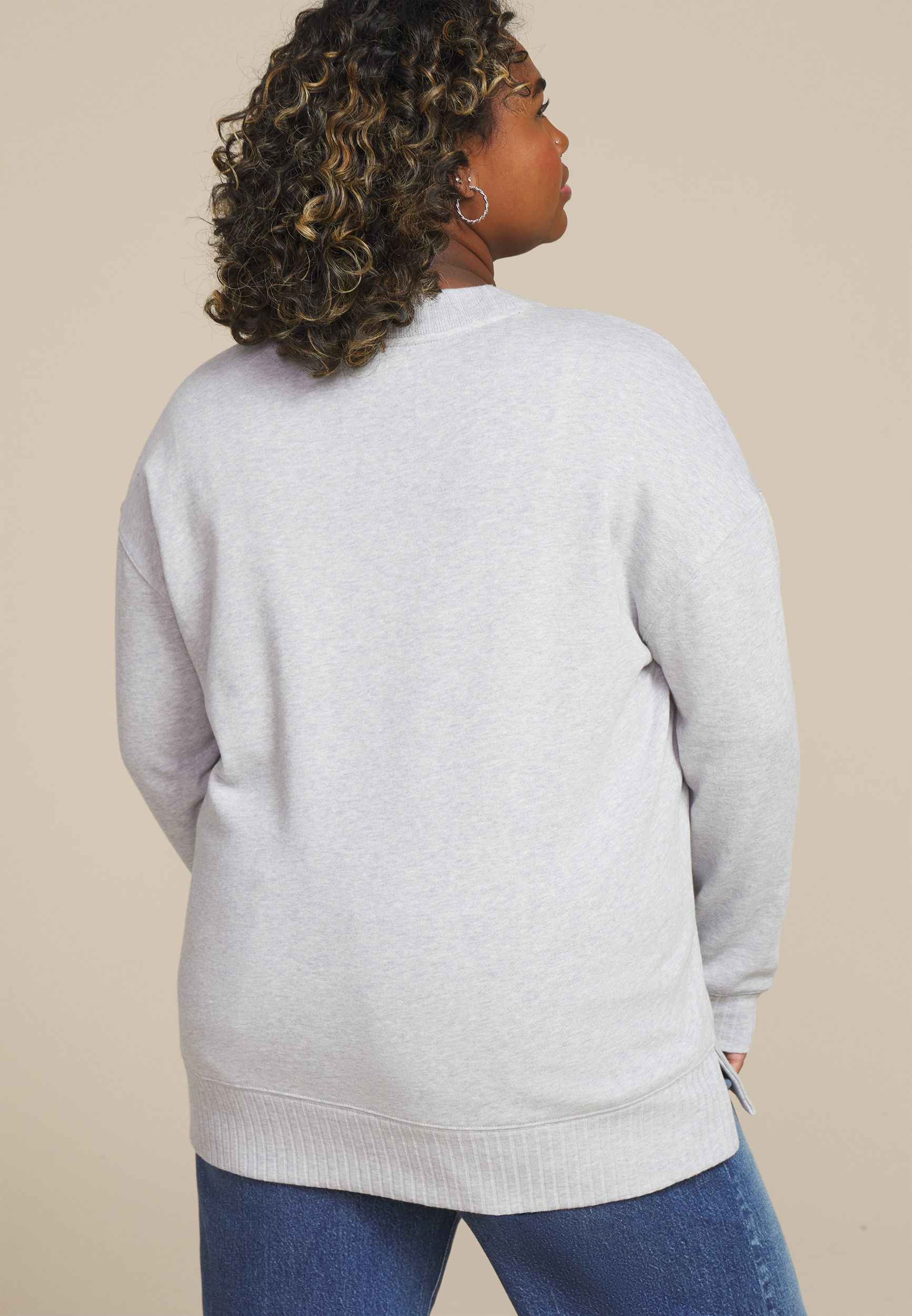 Plus Size Willowsoft Homebody Relaxed Fit Sweatshirt, C3348, large