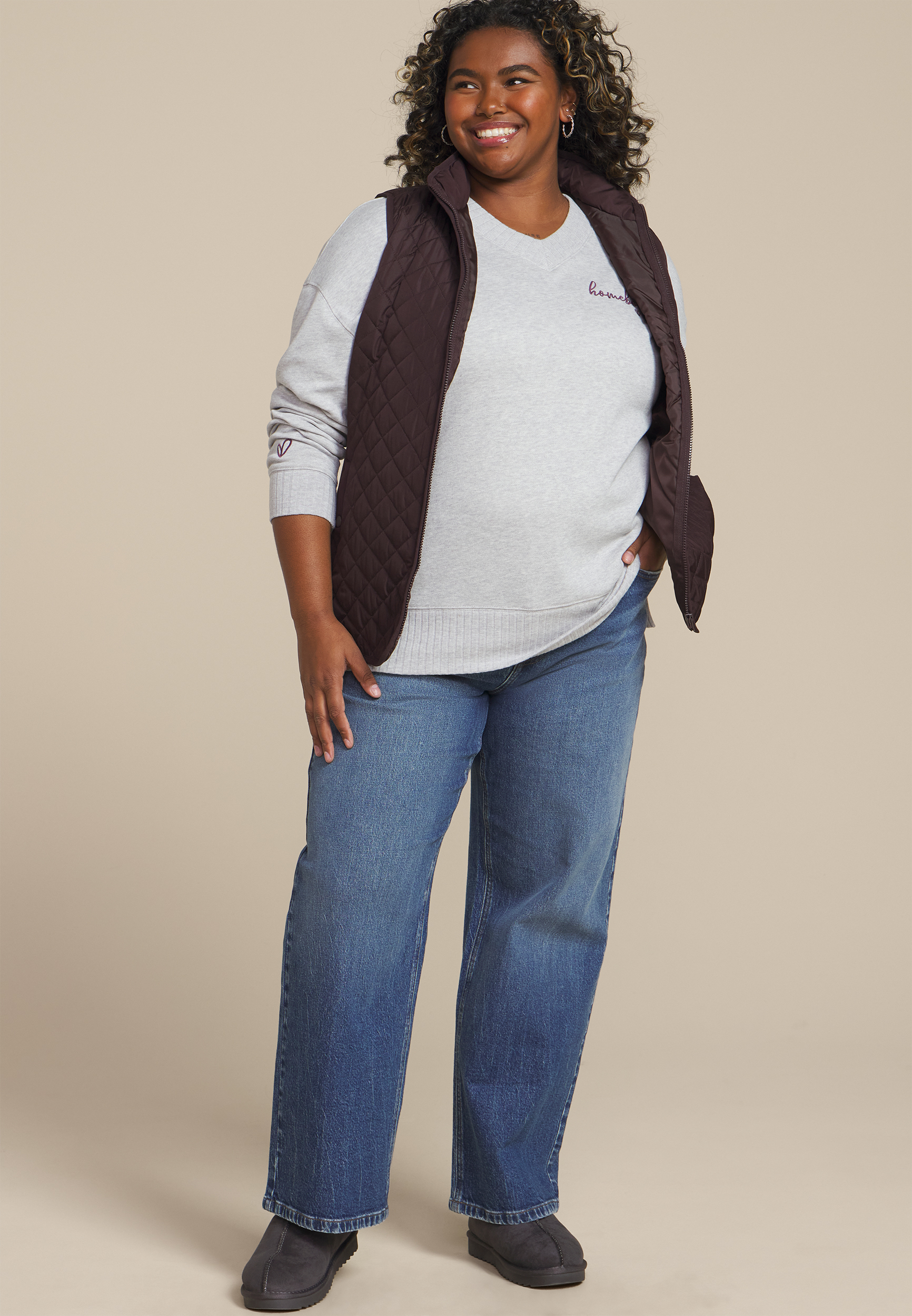 Plus Size Willowsoft Homebody Relaxed Fit Sweatshirt | maurices