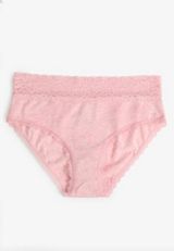 Simply Comfy Cotton Heathered Pink Hipster Panty, C6393, small